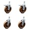 Service Caster 6 Inch High Temp Phenolic Wheel Swivel 1/2 Inch Stem Caster Total Lock Brake, 2PK SCC-TSTTL20S615-PHRHT-121315-2-S-2 - alternate 1